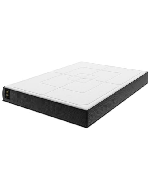 Matelas en mousse double face Fabio blanc/noir - 200x160 cm