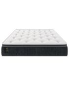 Matelas à ressorts ensachés Este blanc/noir - 200x180 cm