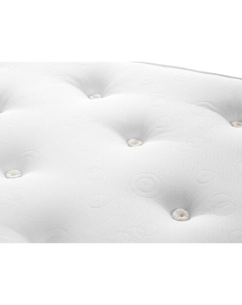 Matelas à ressorts ensachés Este blanc/noir - 200x200 cm