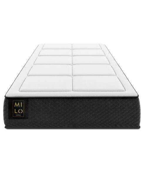 Matelas à ressorts ensachés Galileo blanc/noir - 200x90 cm