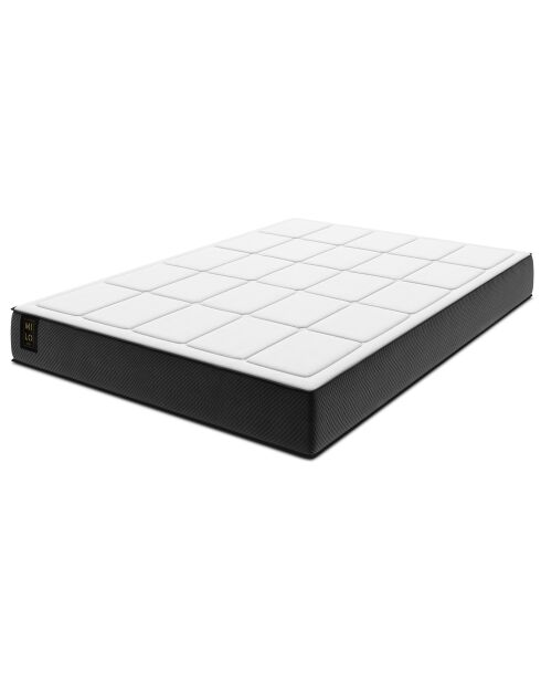 Matelas à ressorts ensachés Galileo blanc/noir - 190x140 cm
