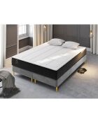 Matelas à ressorts ensachés Galileo blanc/noir - 200x140 cm