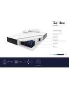 Matelas à ressorts ensachés Galileo blanc/noir - 200x160 cm