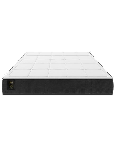 Matelas à ressorts ensachés Galileo blanc/noir - 200x180 cm