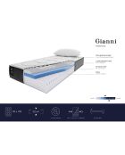 Matelas en mousse double face Gianni blanc/noir - 190x90 cm