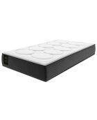 Matelas en mousse double face Gianni blanc/noir - 190x90 cm