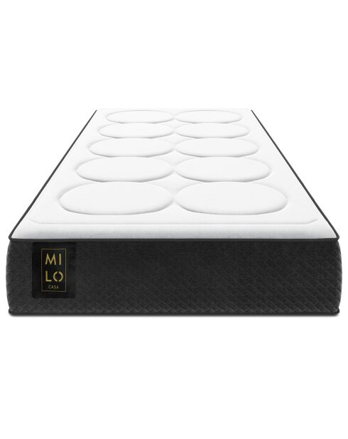 Matelas en mousse double face Gianni blanc/noir - 200x90 cm