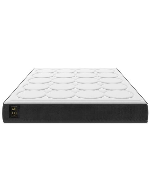 Matelas en mousse double face Gianni blanc/noir - 200x160 cm