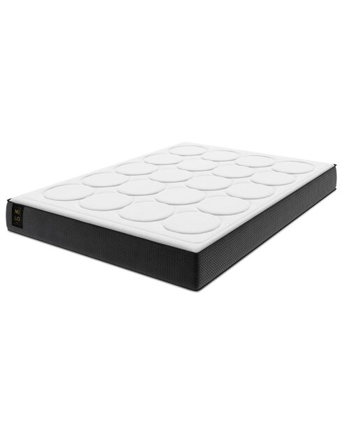 Matelas en mousse double face Gianni blanc/noir - 200x180 cm