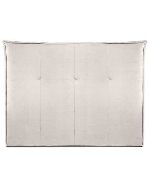 Tête de lit en velours Monica beige - 160x120 cm