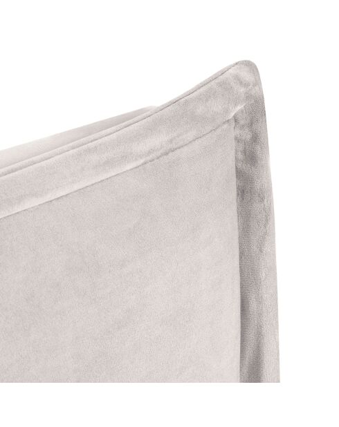 Tête de lit en velours Monica beige - 160x120 cm
