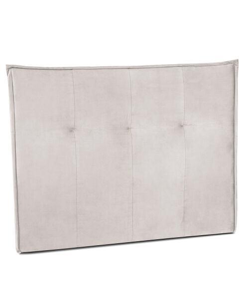 Tête de lit en velours Monica beige - 160x120 cm