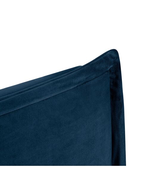 Tête de lit en velours Monica bleu roi - 160x120 cm