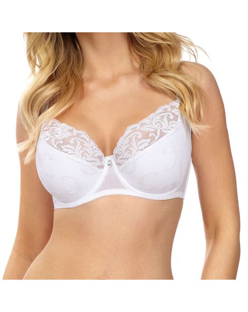 Soutien-gorge semi-soft Giselle blanc/argenté