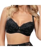 Soutien-gorge push-up Giselle noir/argenté