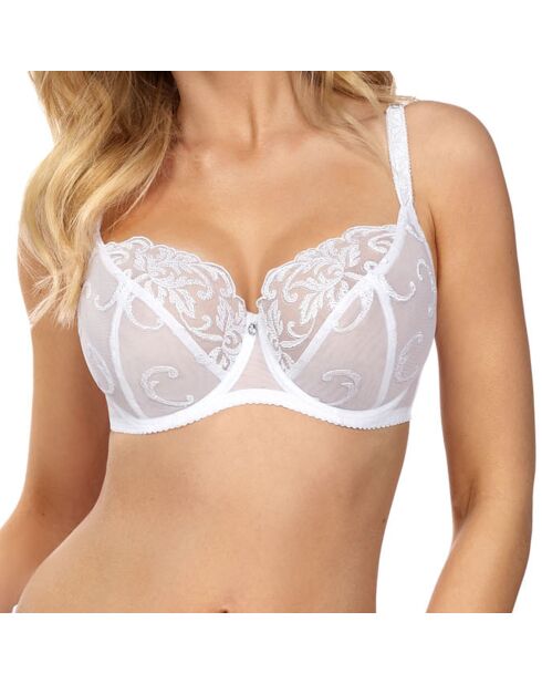 Soutien-gorge soft Giselle blanc/argenté