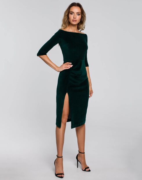 Robe Thanina vert foncé