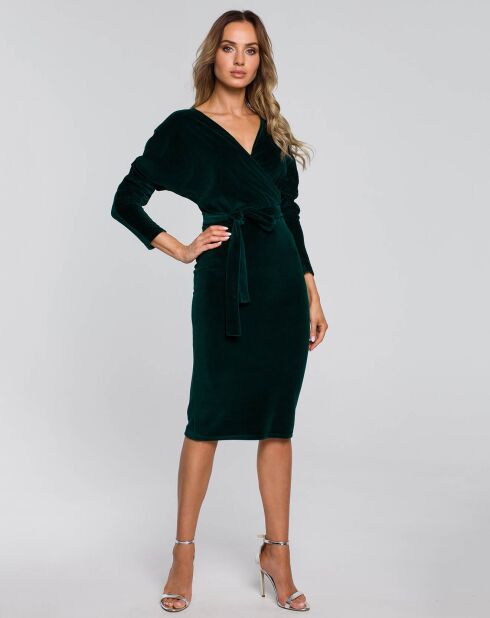 Robe Frida vert foncé