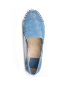 Espadrilles en Velours de Cuir Color Block bleues