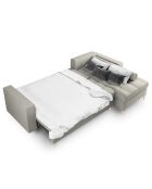Canapé d'angle droit convertible avec coffre de rangement santo 5 places gris clair - 240x175x96 cm