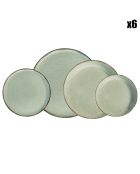 Service de table en Porcelaine vert - 24 pièces