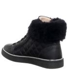 Sneakers en Cuir Teddy noires