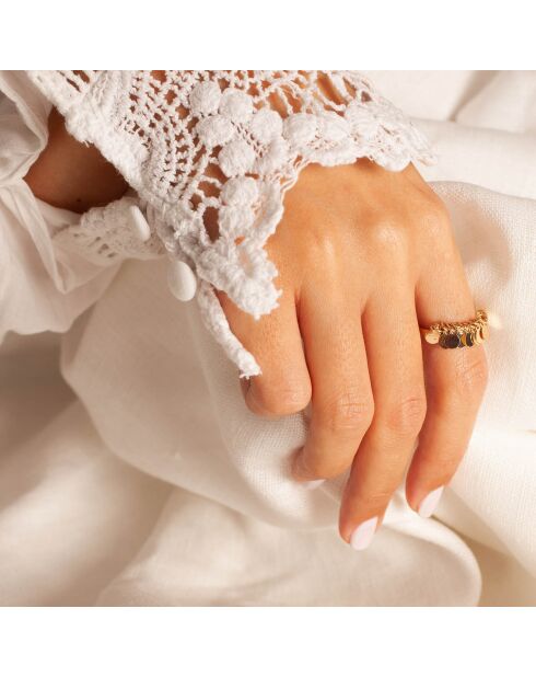 Bague ajustable Tissia dorée