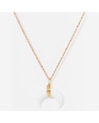 Collier Molokini en Nacre blanc/doré