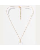 Collier Molokini en Nacre blanc/doré