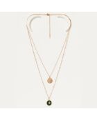 Halskette Rosario gold/grün