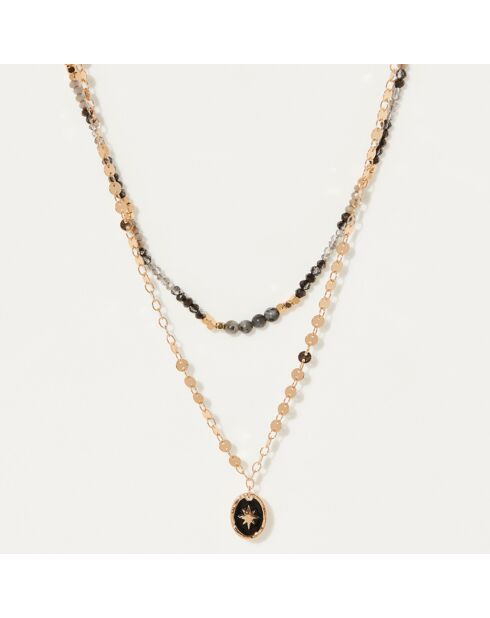 Collier Norala doré/noir