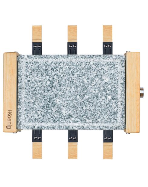 Raclette- und Kochsteindesign WOD 6 aus Holz - 6 Personen