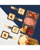 Raclette & pierre à cuire design WOD 6 bois - 6 personnes