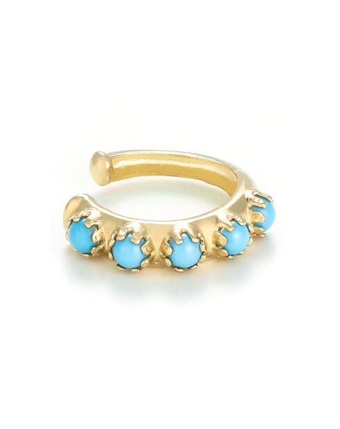 Bijou de Cartilage unitaire Marla Turquoises or jaune