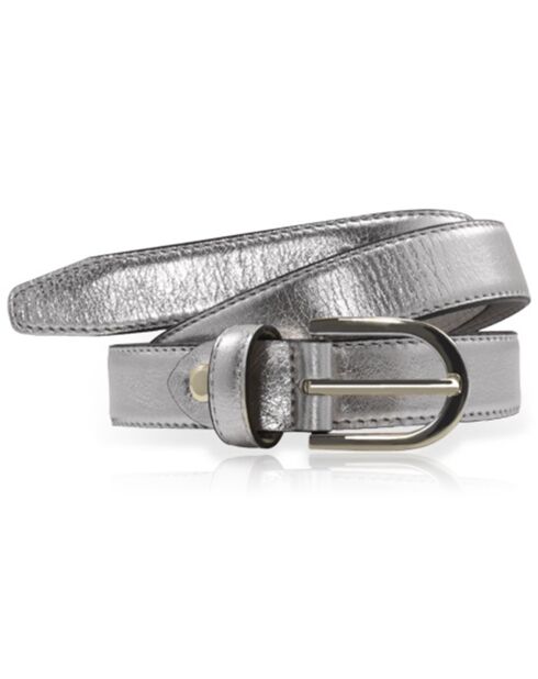 Ceinture en Cuir doublure Synderme grise