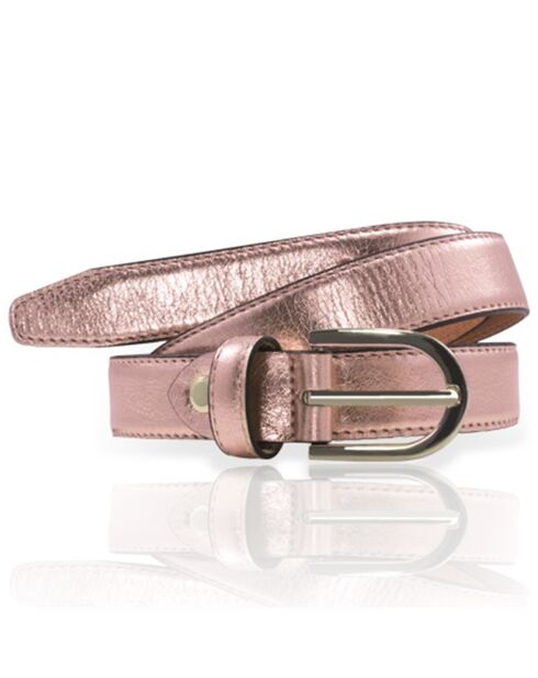 Ceinture en Cuir doublure Synderme rose