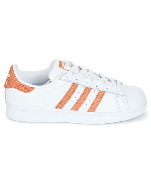 Baskets en Cuir Superstar blanc/orange