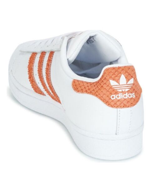 Baskets en Cuir Superstar blanc/orange