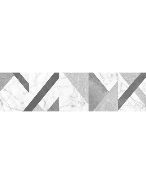 Grauer Marmor-Vinylteppich - 80x300 cm