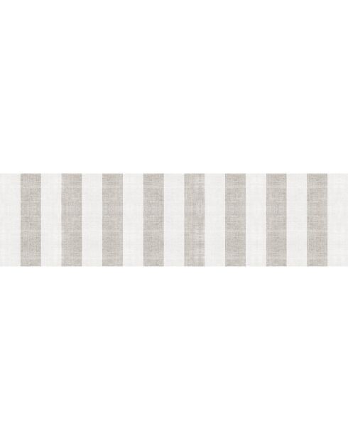 Tapis vinyle en Toile de jute beige/blanc - 80x300 cm