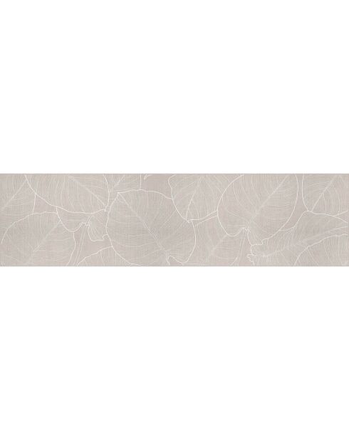 Tapis vinyle Feuilles beige - 80x300 cm