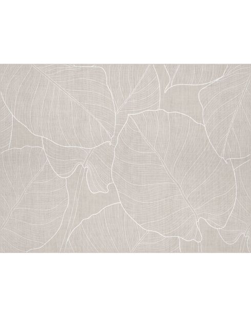 Tapis vinyle Feuilles beige - 100x133 cm