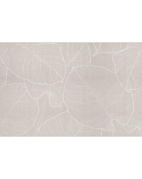 Tapis Feuilles beige - 133x200 cm