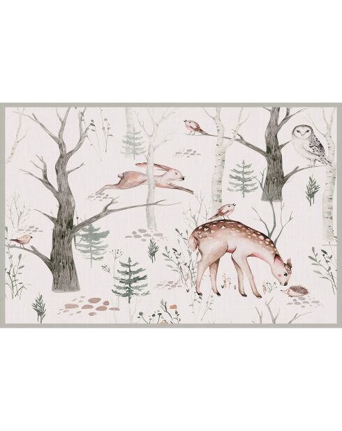 Tappeto vinilico forestale multicolore - 66x100 cm