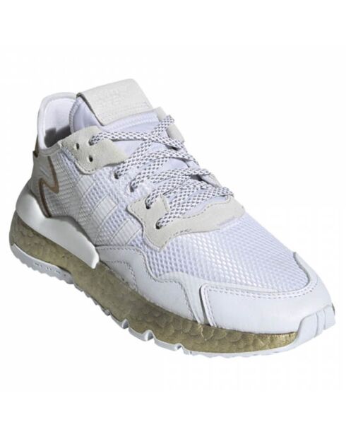 Baskets en Cuir & Mesh Nite Jogger W blanches