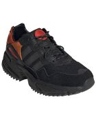 Baskets en Velours de Cuir & Mesh Yung-96 J noir/orange