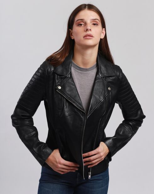 Veste en Cuir Cally noire