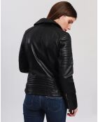 Veste en Cuir Cally noire