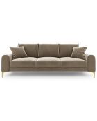 Canapé Velours Madara beige - 237x102x90 cm