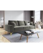 Canapé Velours Madara beige - 237x102x90 cm